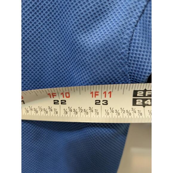 Columbia Men's L Solid Blue Short Sleeve Omni-Shade PFG Fishing Polo Shirt Golf - Picture 6 of 8